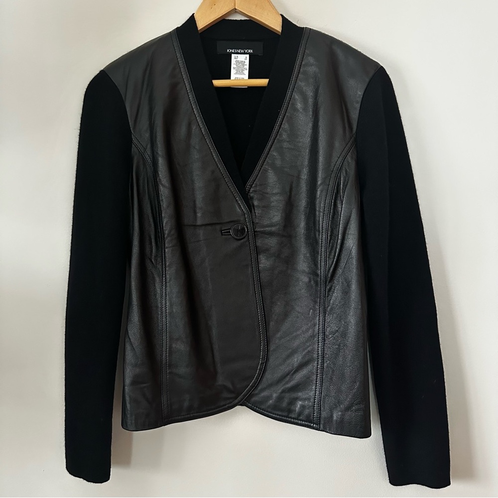 Jones New York Wool and Leather Jacket